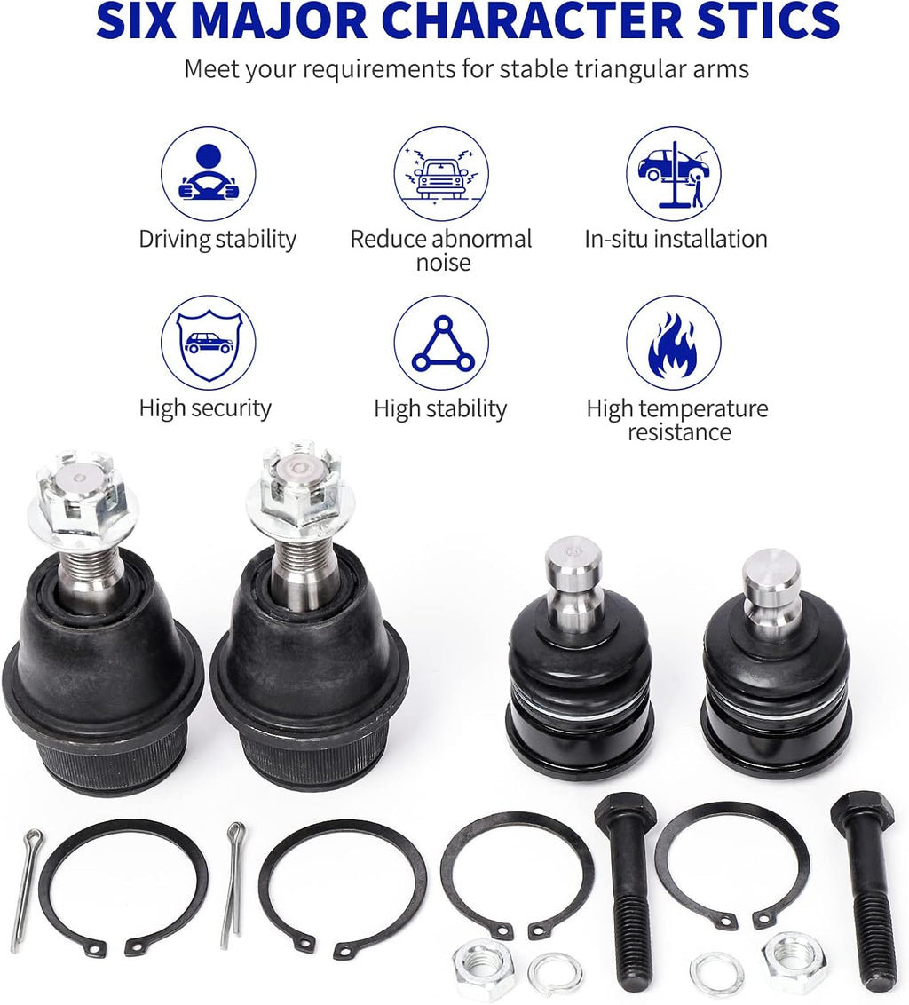 Front Upper & Lower Ball Joints Fit for Chevy Trailblazer GMC Envoy 02-2009