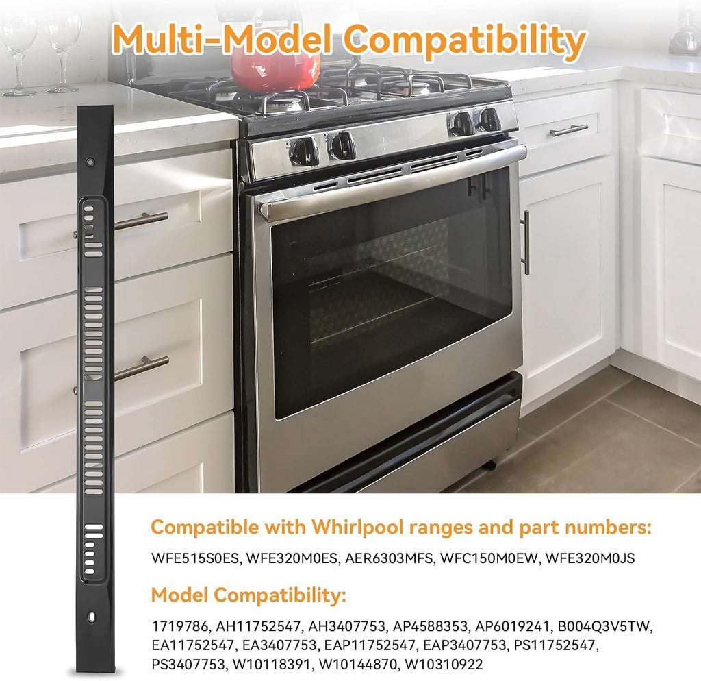 W10310922 Range Oven Door Vent Trim Compatible Whirlpool Genuine OEM