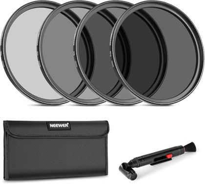 52mm ND Lens Filter Kit: ND2 ND4 ND8 ND16, Lens Cleaning Pen, Filter Pouch Neutral Density Filter and Accessory Kit