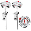 2-Pack 8" Candy Thermometer,2.5" Waterproof Dial Tip-Resistant Clip for