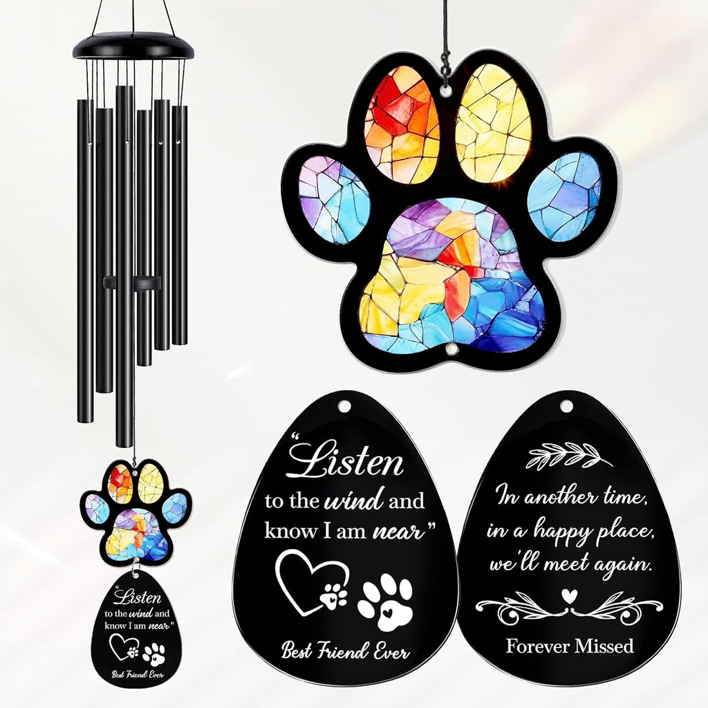 Dog Memorial Gifts for Loss of Dog, Pet Memorial Gifts for Dogs, 26" Pet Memorial Wind Chimes, Loss of Pet Sympathy