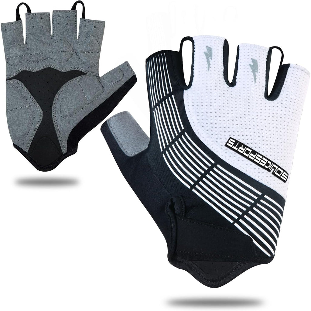 Bike Gloves for Men Women Half Finger Padded Cycling Gloves
