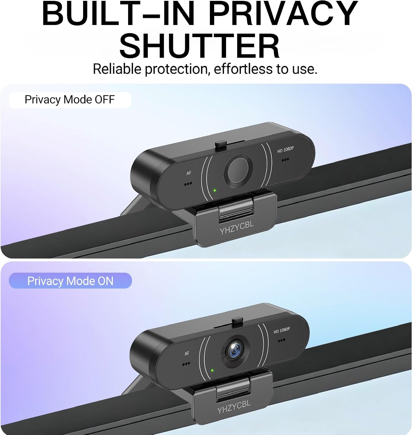 1080p Webcam for pc with Microphone, Auto Focus, with Privacy Cover | Plug & Play USB Computer Camera for Desktop