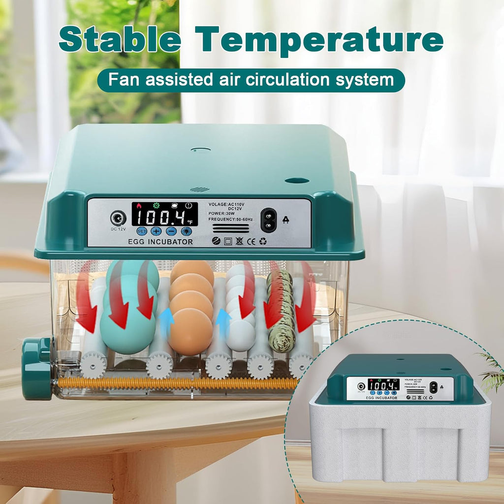16 Eggs Incubators for Hatching Eggs, Egg Incubator with Automatic Egg Turning and Temperature Control, Chicken Egg
