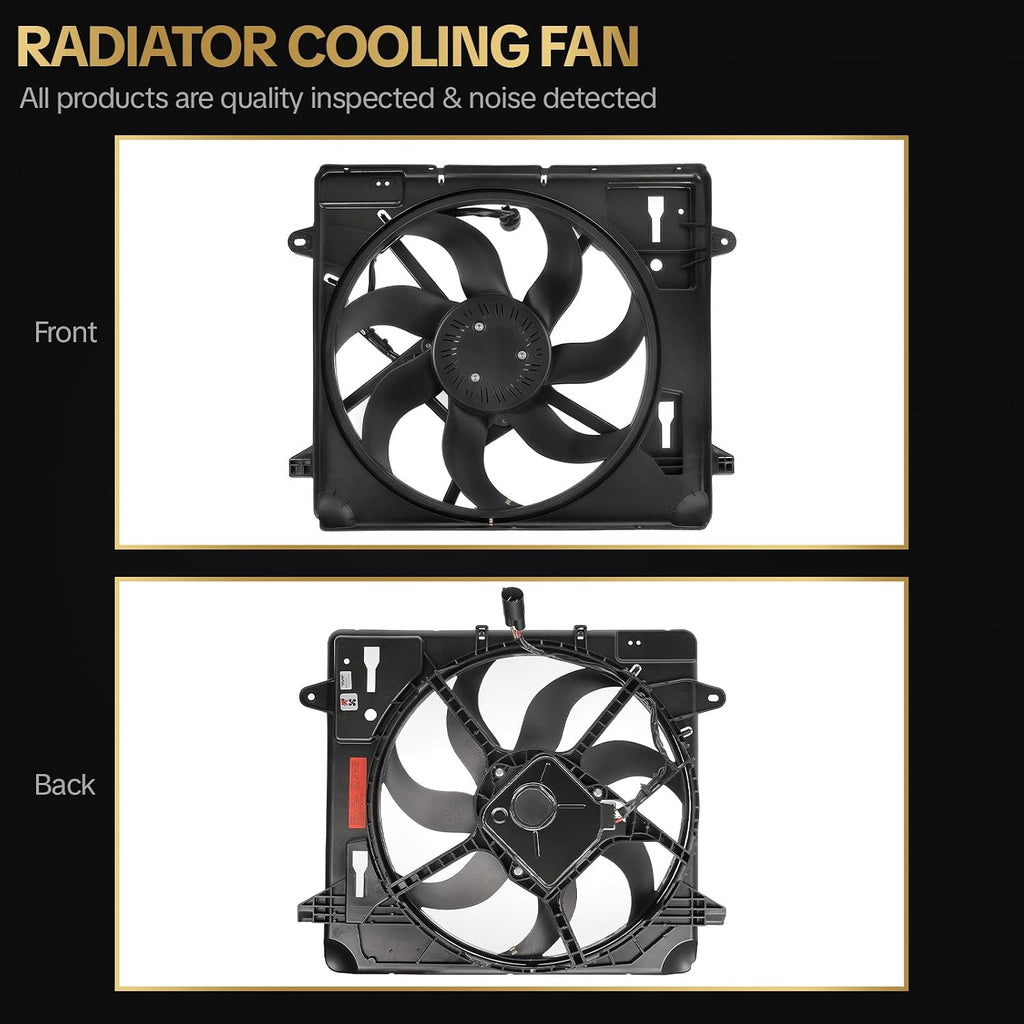 621-601 Cooling Radiator Fan Assembly Fits for 2012-2017 Jeep Wrangler V6 3.6L for 2018-2018 Jeep Wrangler JK V6 3.6L Replaces OE 621601 76366 624080