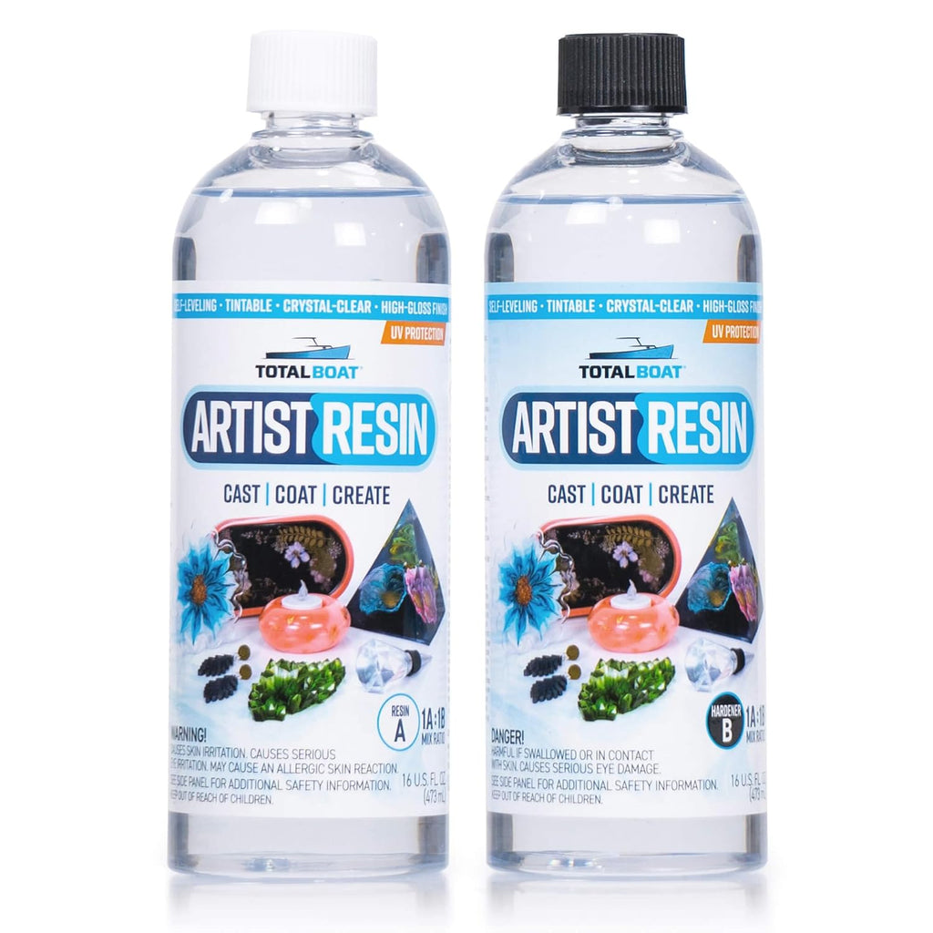 Artist Epoxy Resin - 1 Quart Kit for Resin Art and Crafting | Clear, High-Gloss Epoxy Resin & Hardener Kit; UV