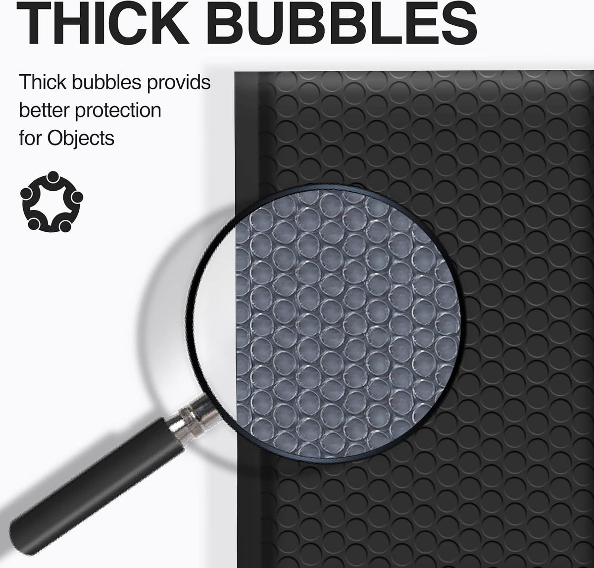 Bubble Mailers 6x10" Black Usable Size 6x9" Padded Envelopes 25 Pack