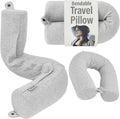 Twist Memory Foam Travel Pillow, Bendable Neck Pillow for Airplane, Car and Home, 26-Inch Adjustable Roll with
