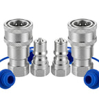 Cplbrb 1/4" Hydraulic Quick Connect Couplers Set Ag ISO 7241-B w/Dust Cap