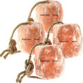 Himalayan Salt Lick for Horses & Livestock with Rope, Natural Mineral Salt Block, 3–4 lbs Each, 4 Pack for Horses