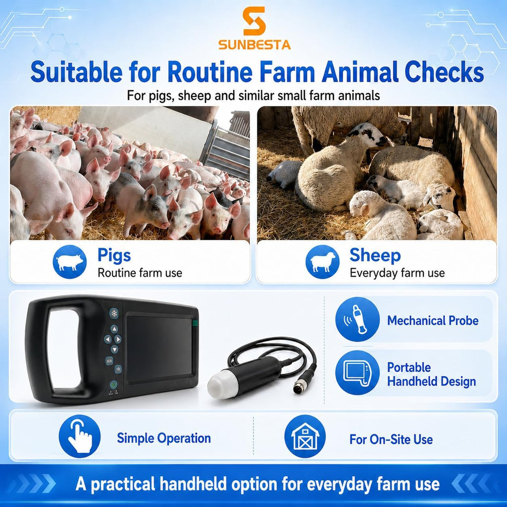 S-M6 Portable Veterinary Ultrasound Scanner with Heated 3.5MHz Sector Probe