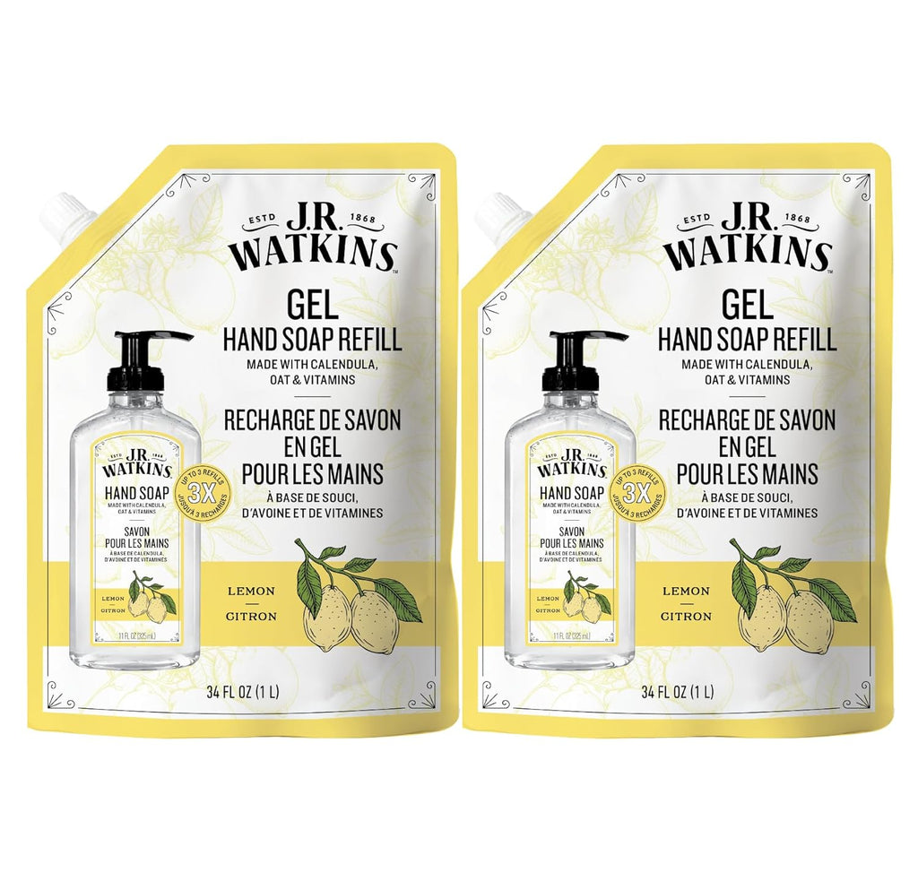 Moisturizing Gel Hand Soap Refill 2 Pack, Lemon, 34 fl oz