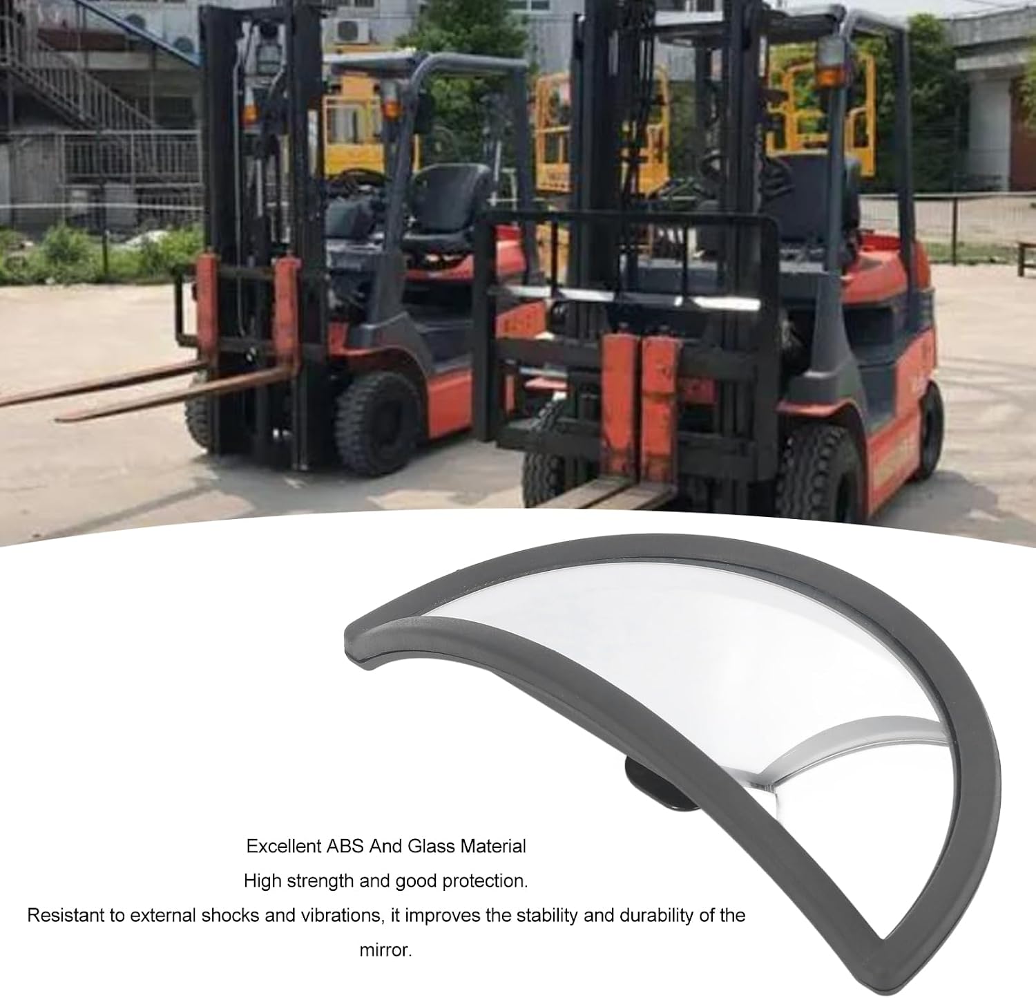1 Pc Rearview Mirror Blindspot for Forklift, ABS and Glass Safety Security Half Dome Mirror, Convex Mirror for Most