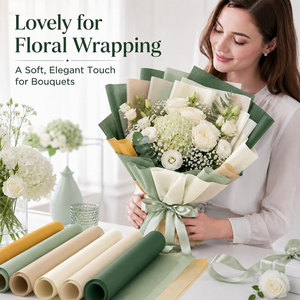 Vintage Tissue Paper for Gift Bags, 100 Sheets, 20 x 14 Inch