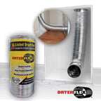 InOvate DryerFlex - 4" Flexible Duct for Dryer, Includes Two Stainless Steel Clamps (8')