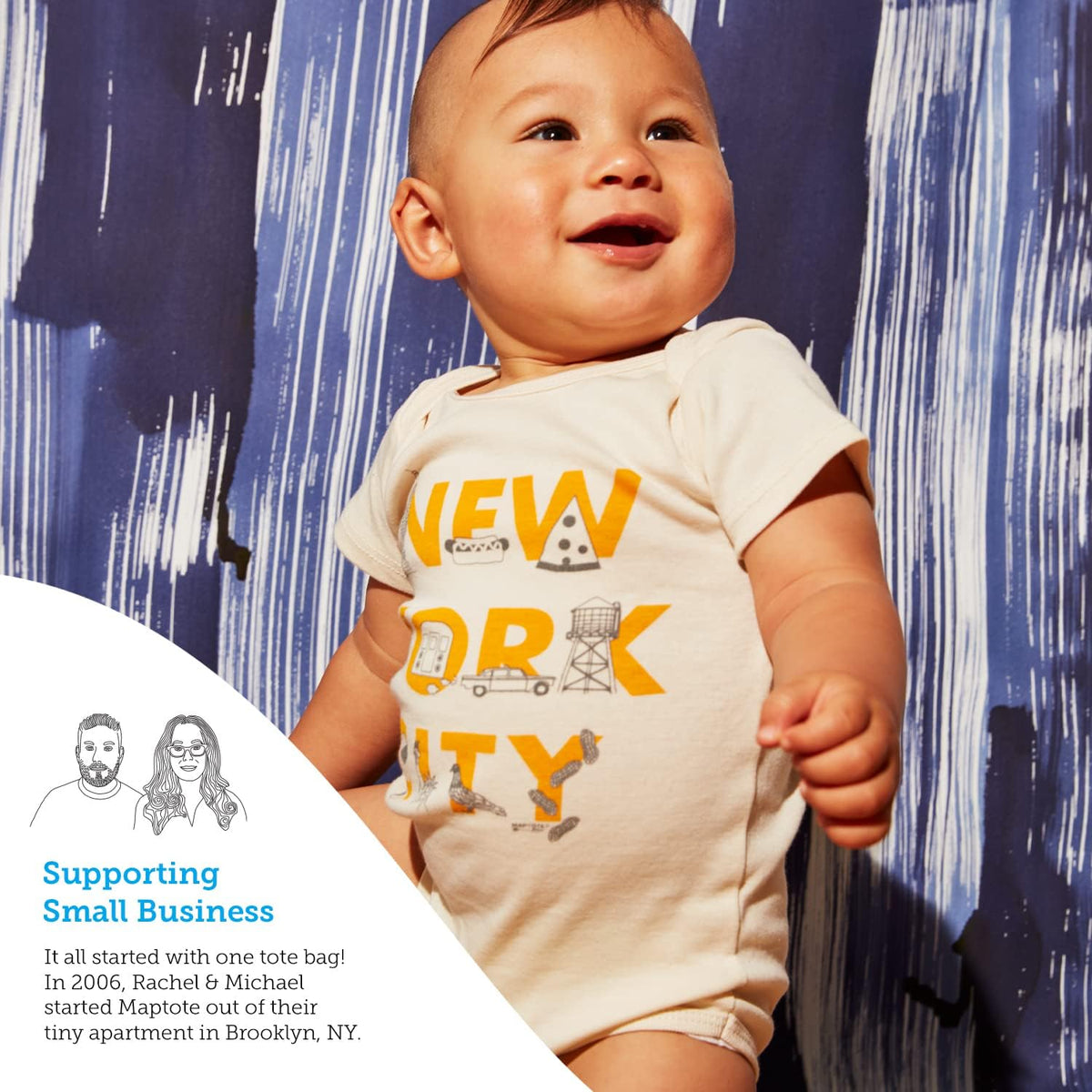 Organic Cotton Baby Bodysuit - Font Style