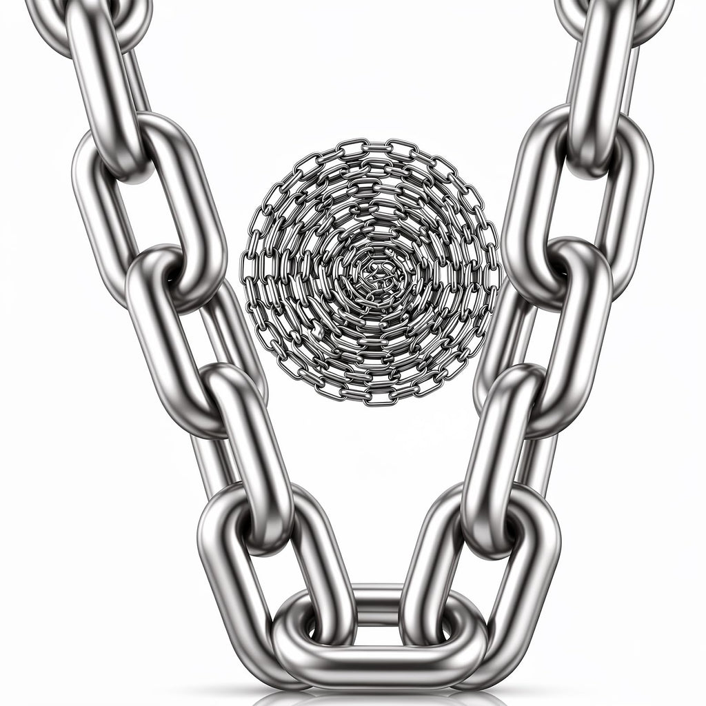 ElaraBerry 1/4 Inch x 25 ft 304 Stainless Steel Welded Link Chain