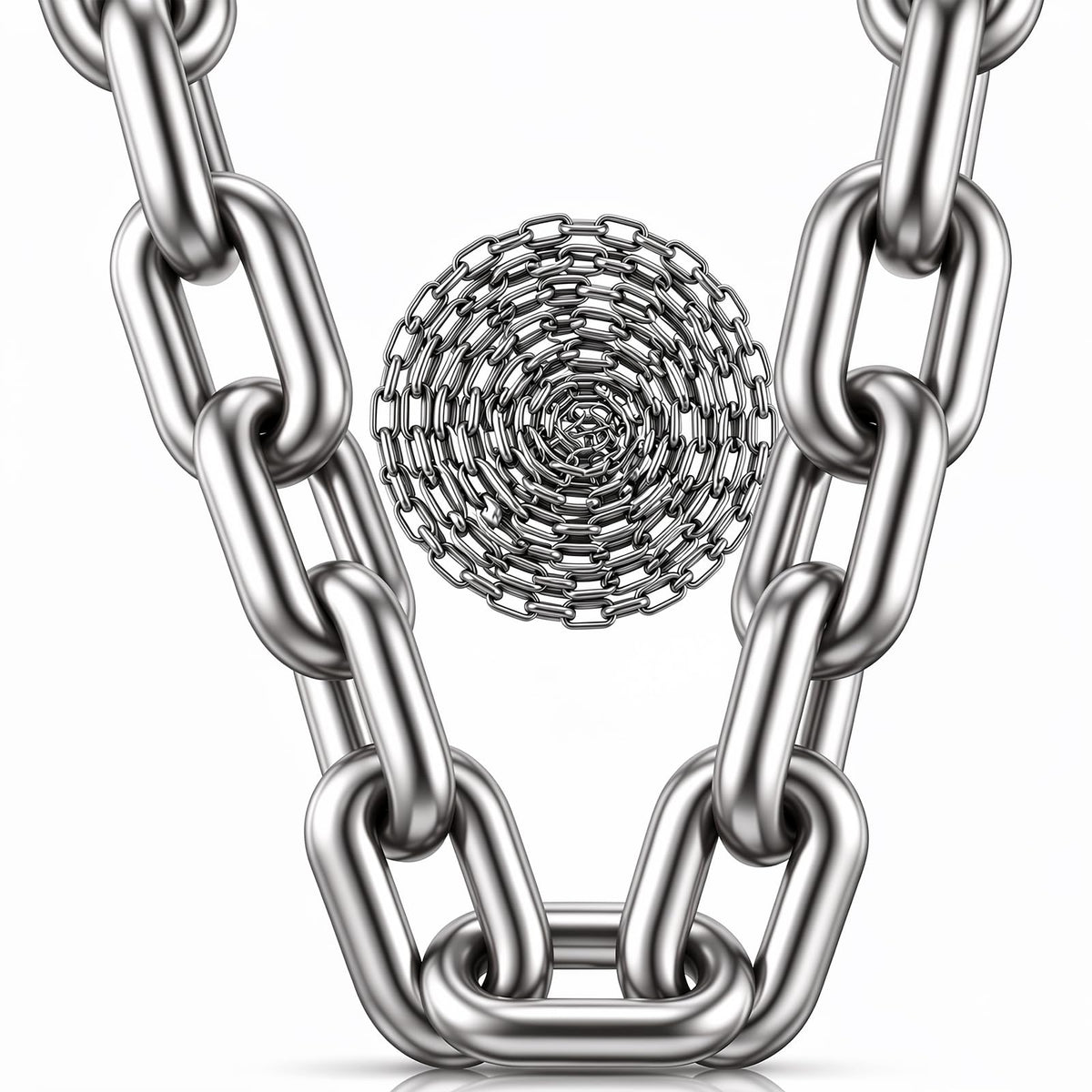 ElaraBerry 1/4 Inch x 25 ft 304 Stainless Steel Welded Link Chain