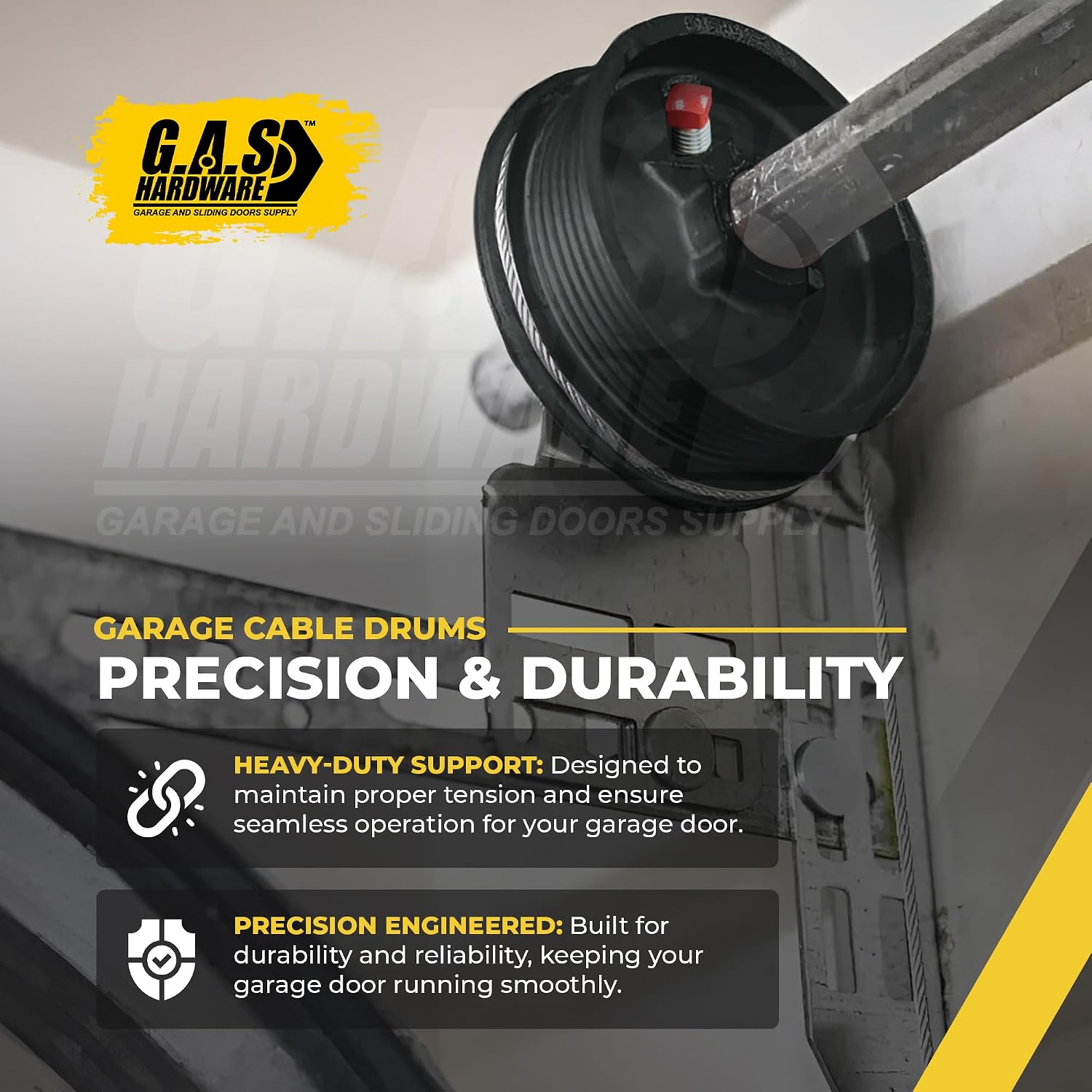Garage Door Cable Drums Hardware Parts for Doors up to 12' Feet Door, Large Lift - Heavy Duty Long Lasting Drum for