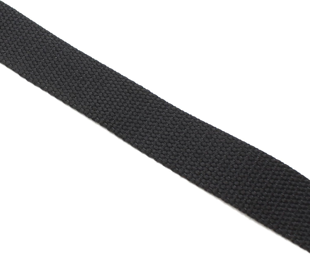 Kids Canvas Web Belt Flat Black Buckle/Tip Solid Color 44" Long 1" Wide - Cut Excess Length For Perfect Fit