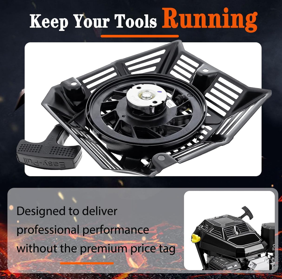 14 165 29 S Recoil Pull Start Assembly For Kohler CV173 CV200 CV224 Walk-Behind Lawn Mower Engine Rewind Starter Replaces 14 165 29-S 14 165 30-S 14 165 42-S