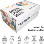 Custom Shipping Boxes (25 Pack) - Printed with Your Logo and Design - Branded Mailer Boxes for Small Business