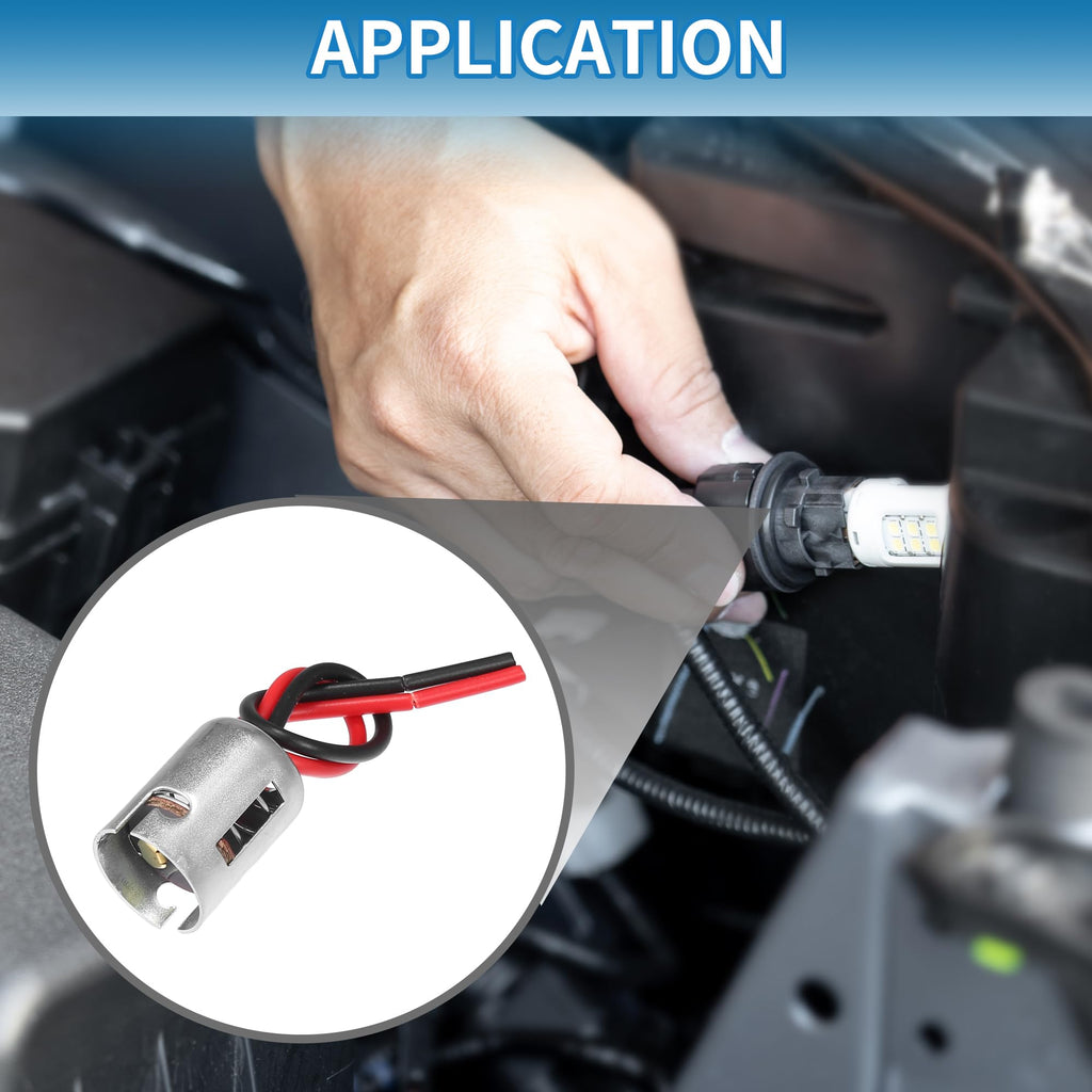 A ABSOPRO 1176 BA15D Car Bulb Socket Adapter Plug Extension Wire for Auto