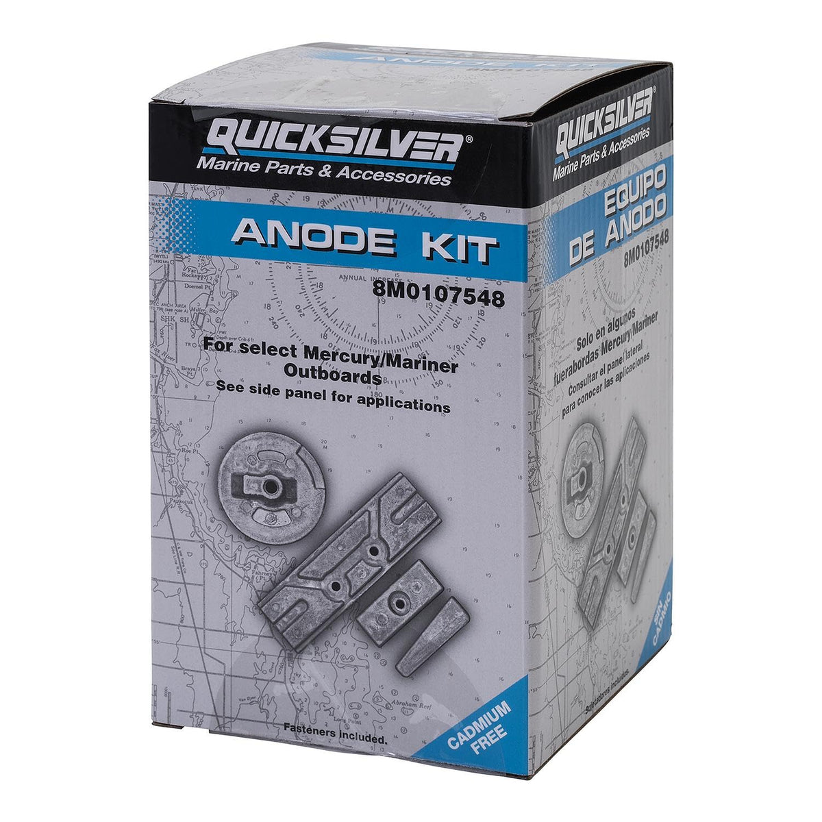 Quicksilver 8M0107548 Aluminum Anode Kit for Select Mercury 75-150 Hp Outboards