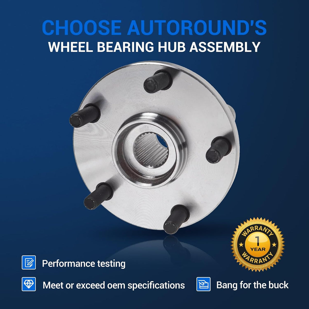 Autoround 513302 Front Wheel Hub Assembly Fit for Subaru Outback 2015-2020