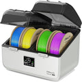 Filament Dryer Box for 4 Spools, Space Pi X4 Lite Dual Independent Heating Chambers with Fan, 75°C Rapid Dryer for