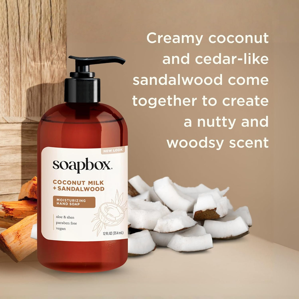 Coconut Milk & Sandalwood Liquid Hand Soap - Hand Wash - 3 Pack