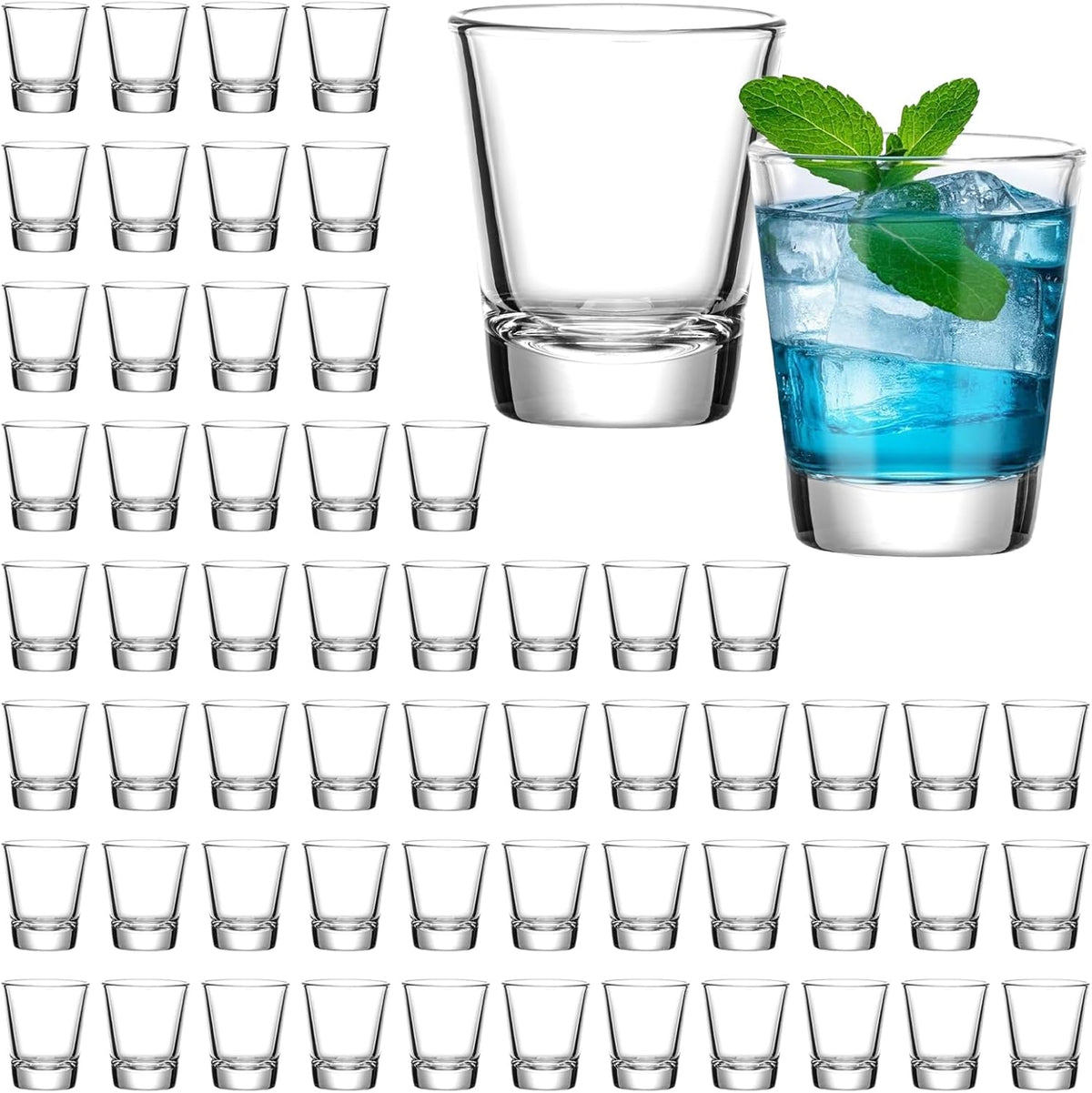 60-Pack 1.8OZ Shot Glasses Set, Heavy Base Shot Glasses Bulk