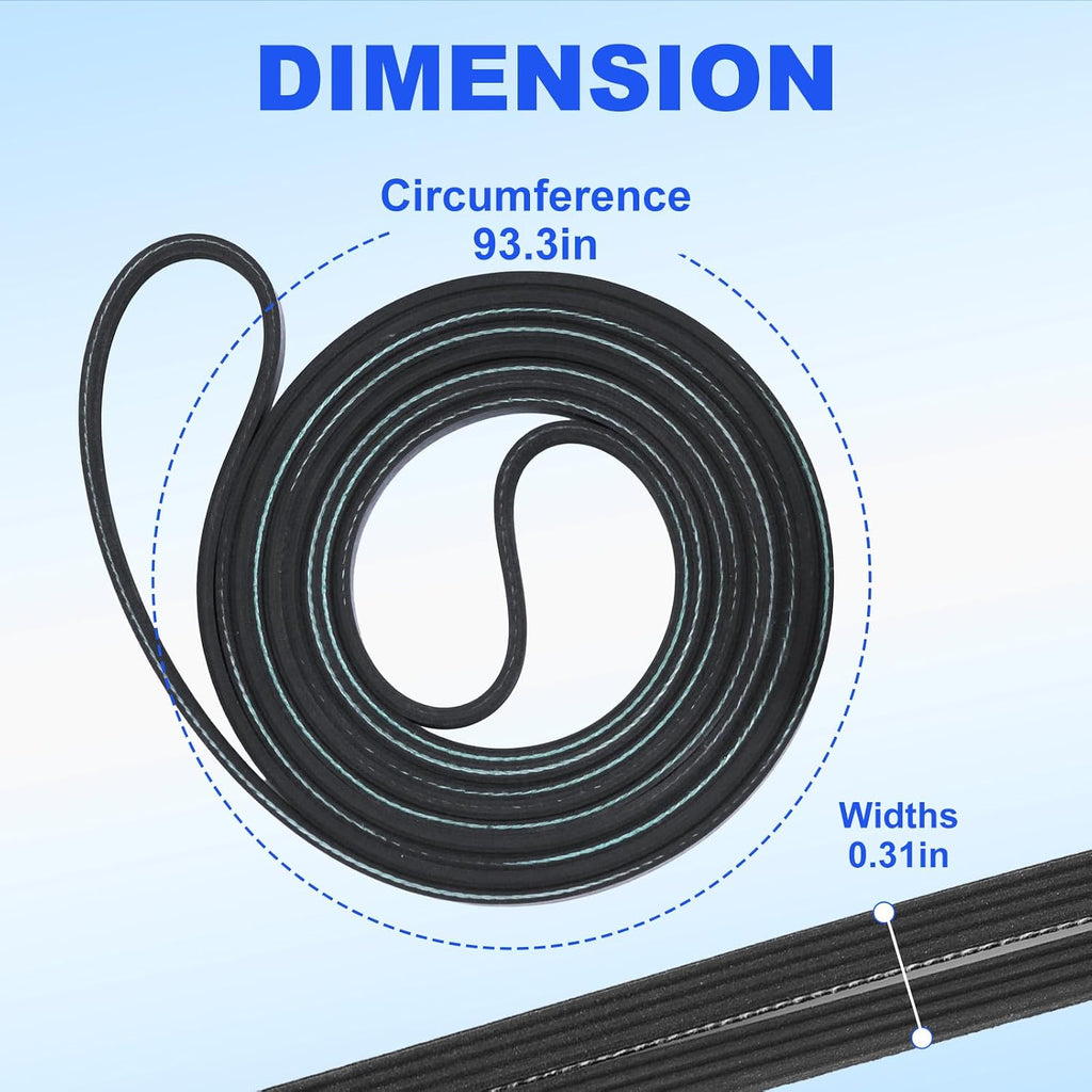 Dryer Drum Belt 40111201 Compatible with Maytag/Whirlpool/Amana