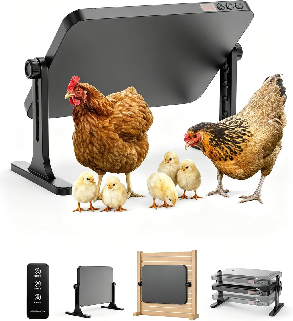 2026 Smart Chicken Coop Heater, 200W Brooder Plate, Certified,Black