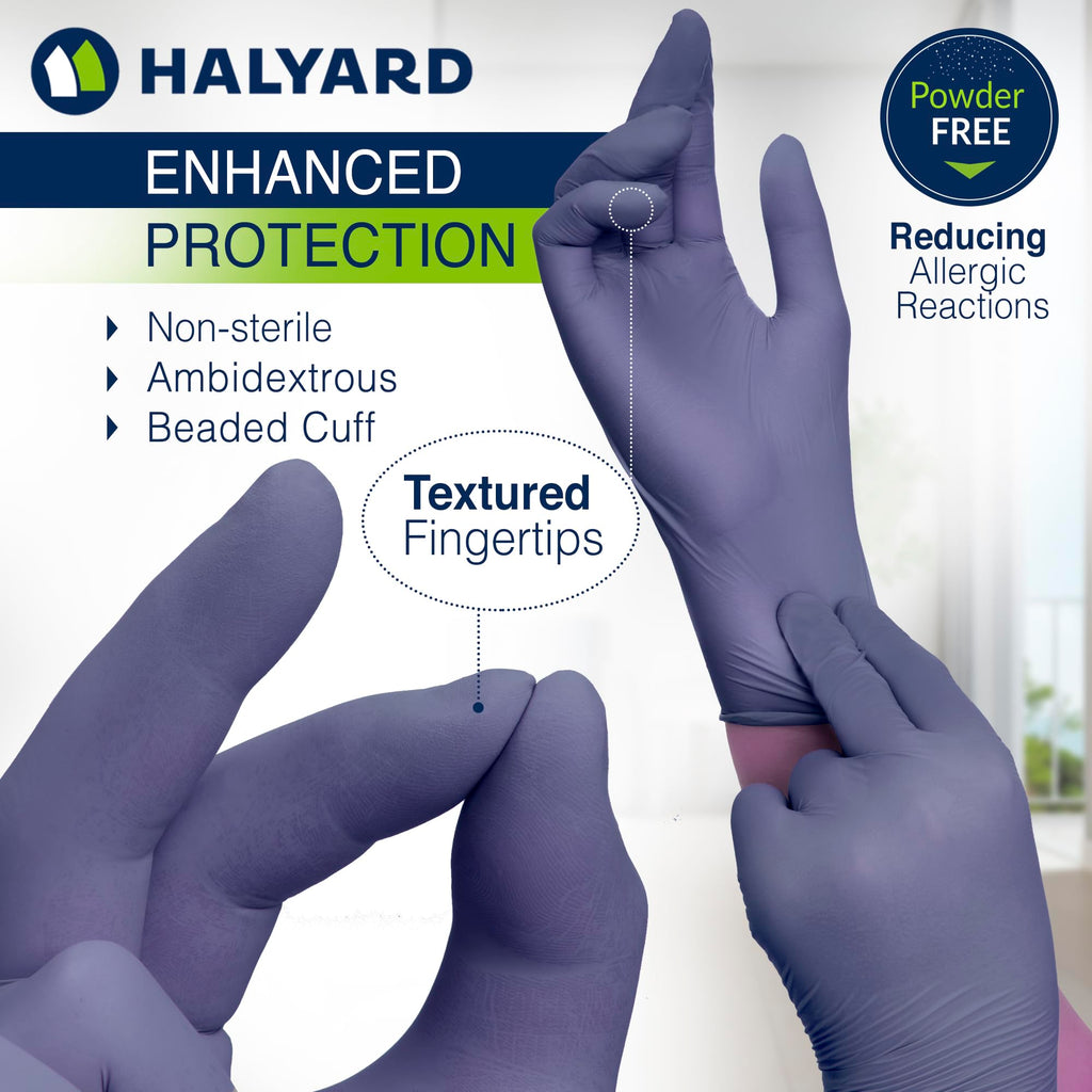 SKYBREEZE Nitrile Exam Gloves, Powder-Free, 3.5 mil