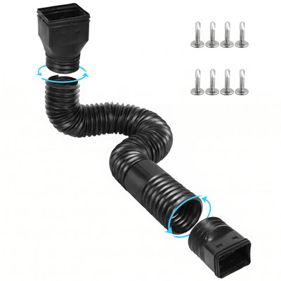Rain Gutter Downspout Extensions, Downspout Extender for Rainwater Drainage Flexible, Down Spout Drain Extension Pipe