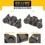 Dishwasher Lower Wheels for KitchenAid KUDS30FXBL3 (4-Pack)