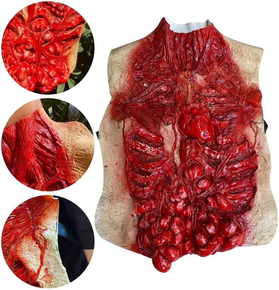 Scary Halloween Costumes Bloody Zombie Decoration Creepy Horror Cosplay Prop