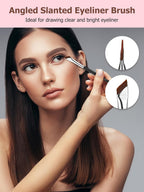 4Pcs Eyeliner Eyebrow Brush Set, Ultra Thin Precision Tool