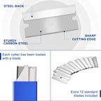 12-Pack Box Cutter Retractable, Blue