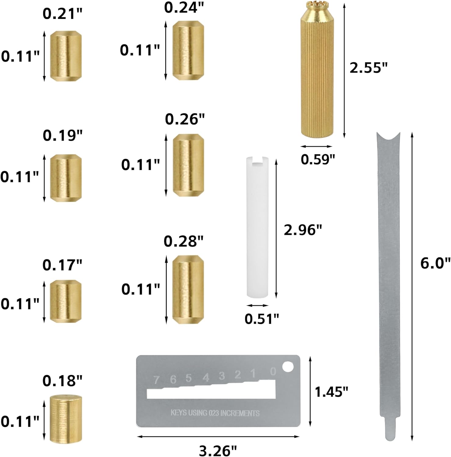 Rekey Kits for Kwikset Rekeying Kit | Inclube Bottom Pins #0 to #6, Gauge, Follower, Removal, Deadbolt Cap Remover