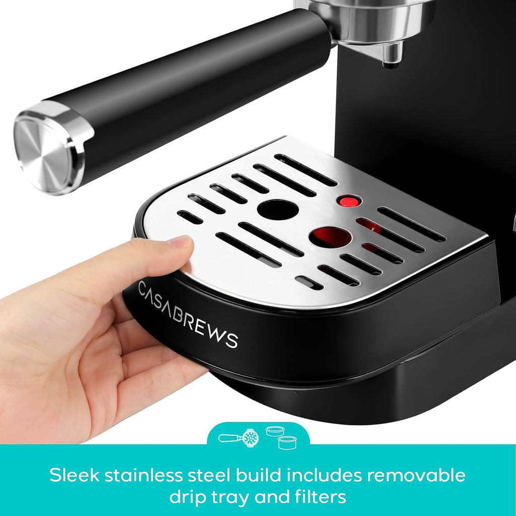 CM5418 Espresso Machine, Espresso Coffee Maker with Steam Wand | Stainless Steel, 20-Bar Pump, Built-in Pressure