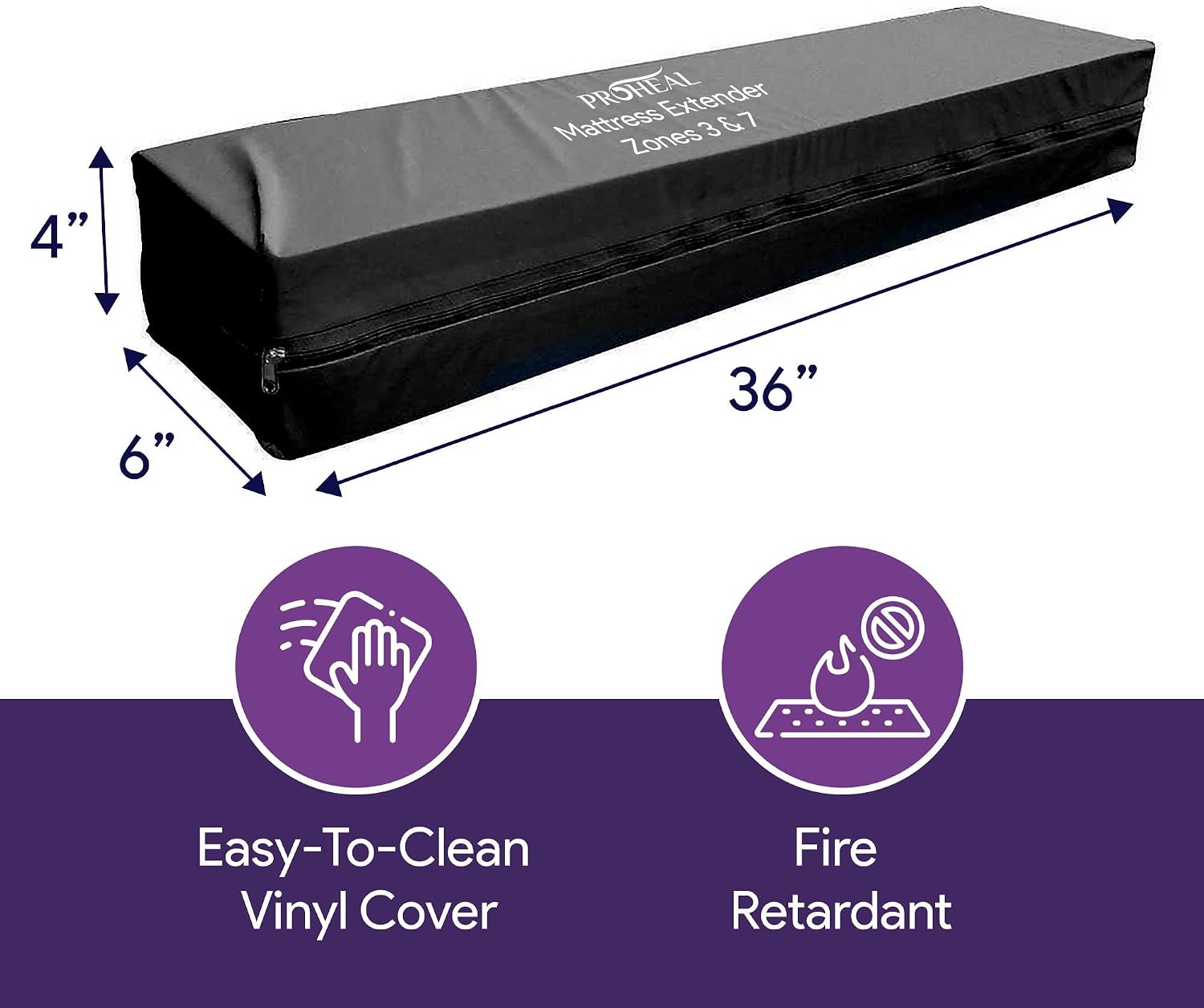 Hospital Bed Mattress Extender - Bed Extender for Bedroom and Hospital Beds - Adjustable Entrapment Prevention Safety