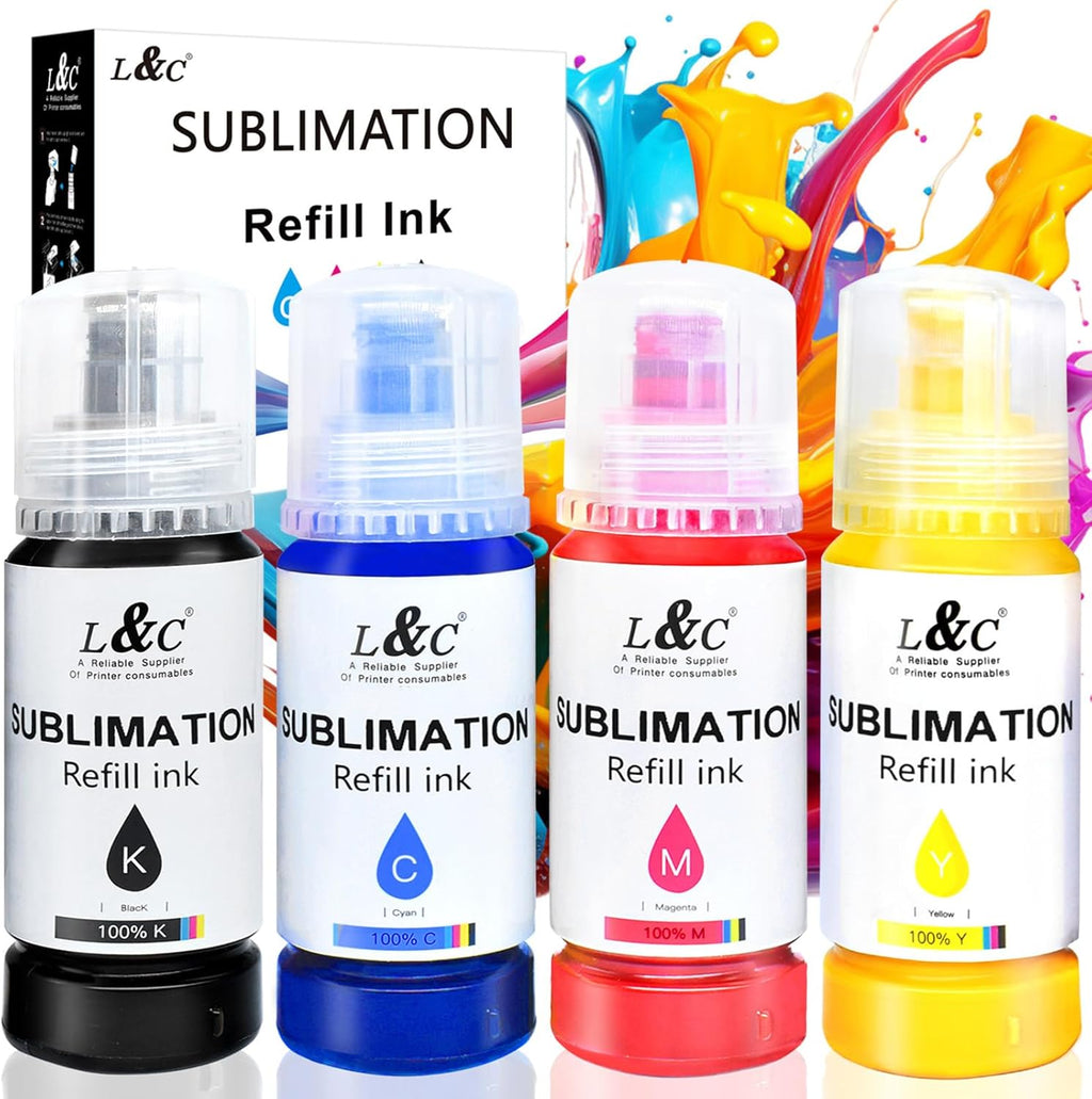 Sublimation Ink Refill Bottles Auto Refill Compatible for ET2400 ET2720 ET4800 ET-2803 ET-2800 ET-2840 ET-4700