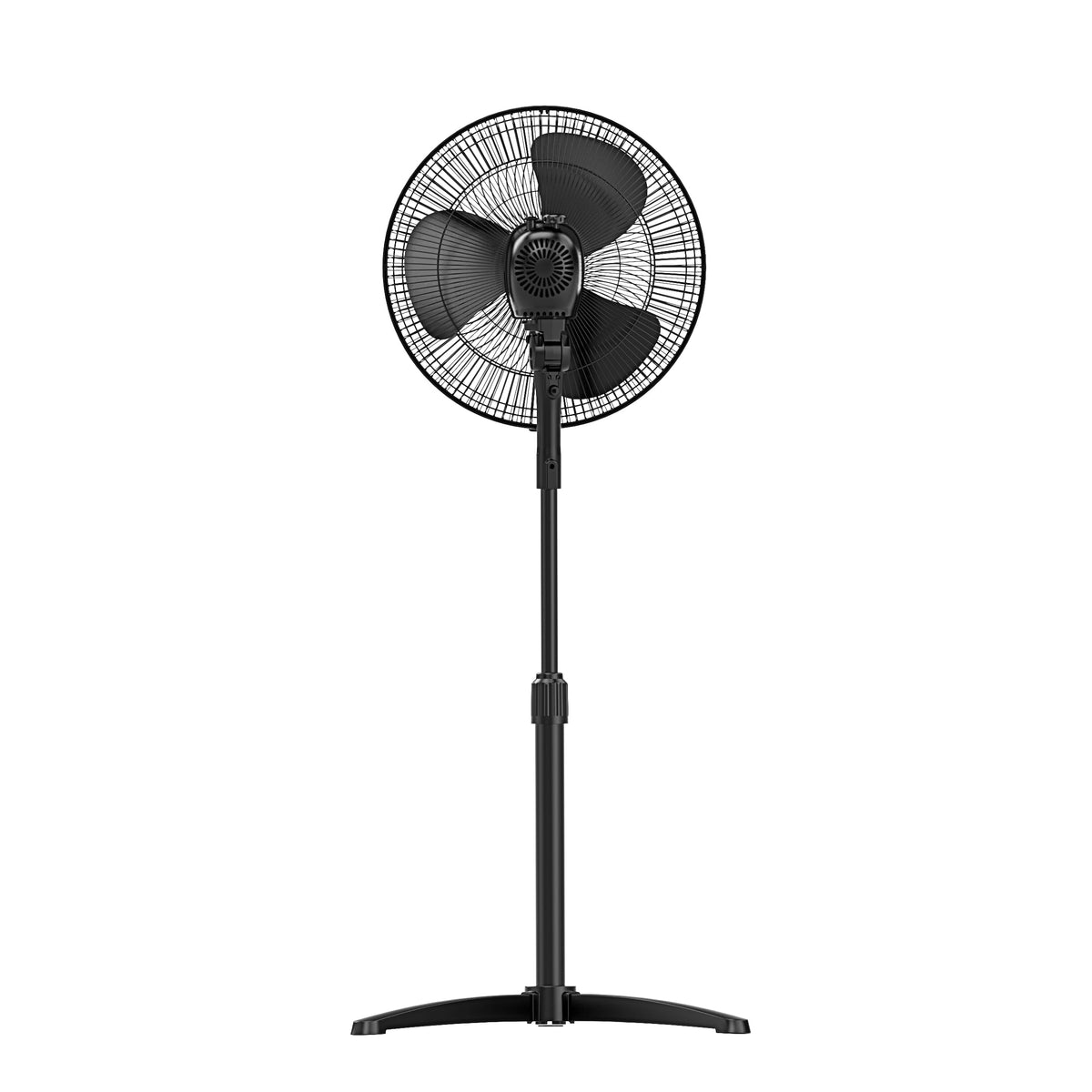 16-inch Oscillating Pedestal Fan with Precision 3-Speed Wind Control and Adjustable Tilt and Height, Black