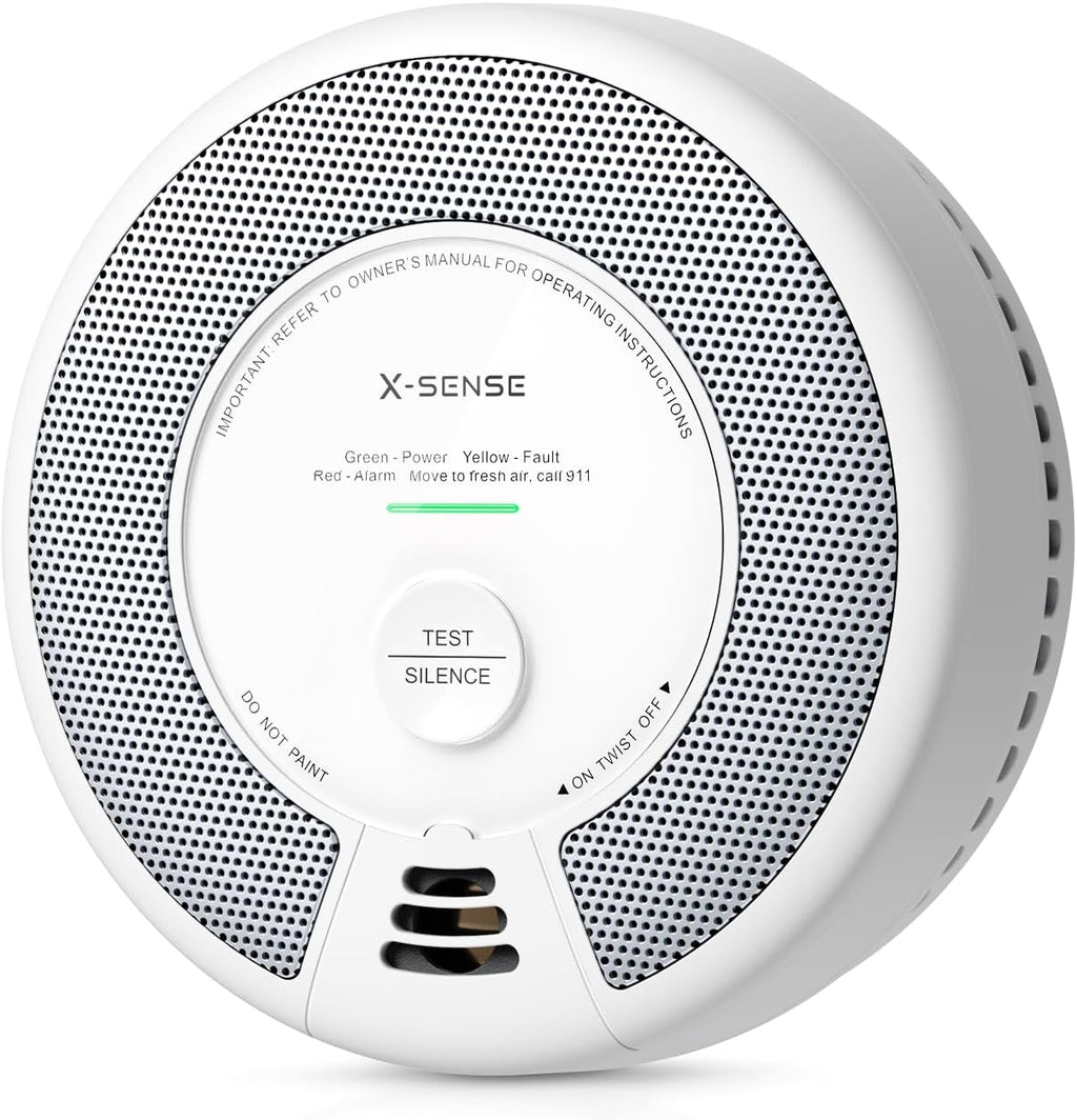 Smoke Detector Carbon Monoxide Alarm Combo 10-Year Battery, UL 217 & UL 2034 Certified, Model SC06, 1-Pack | 10-Year