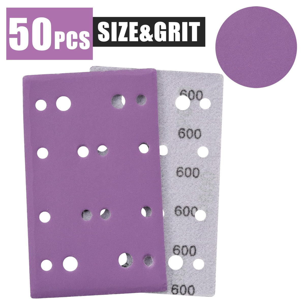 600 Grit Sandpaper, for Festool RTS 400 & Mirka Deos 353