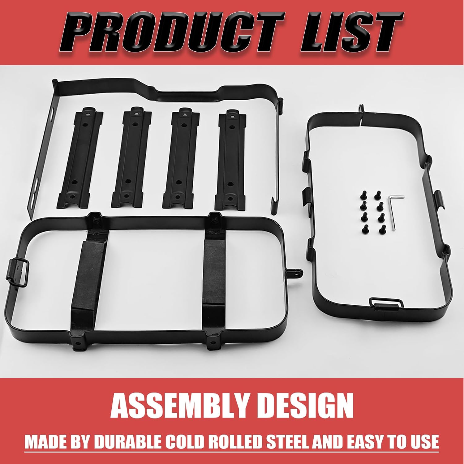 Detachable Jerry Can Mount Holder for 5 Gallon 20L Gas Can | Quick‑release detachable design, sturdy rack for