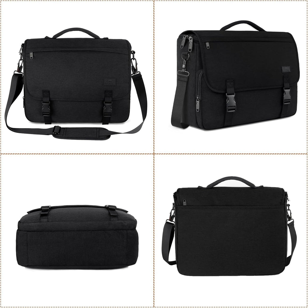 Messenger Bag for Men, Briefcases Lightweight Men's Laptop Bag 15.6 inch Water Resistant Crossbody School Satchel