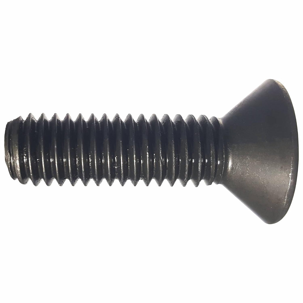 10-32 x 3/8" Flat Head Socket Cap Screws, Allen Socket Drive, Alloy Steel, Full Thread, Black Oxide, Machine Thread, Quantity 100